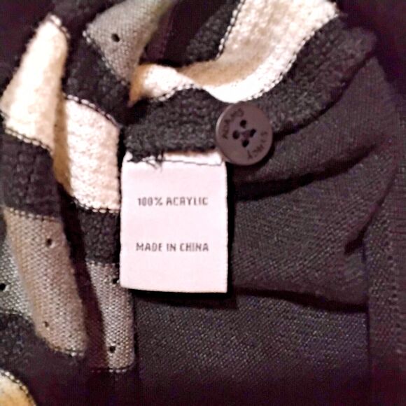 Stacy Adams Button-Front Dress Shirt Black with White And gray Stripes 4XL - Picture 4 of 7